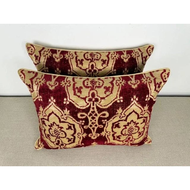 These exquisite pillows are crafted from antique Italian brocade, featuring a richly textured design woven in a luxurious...