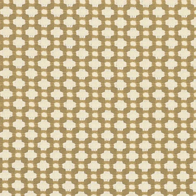 Schumacher X Celerie Kemble Betwixt Fabric in Biscuit/Ivory For Sale