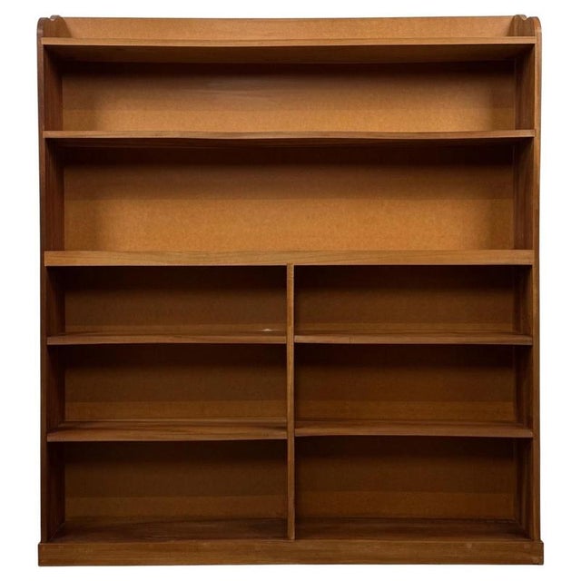 Large Antique Walnut Open Bookcase, 1900s For Sale - Image 10 of 10