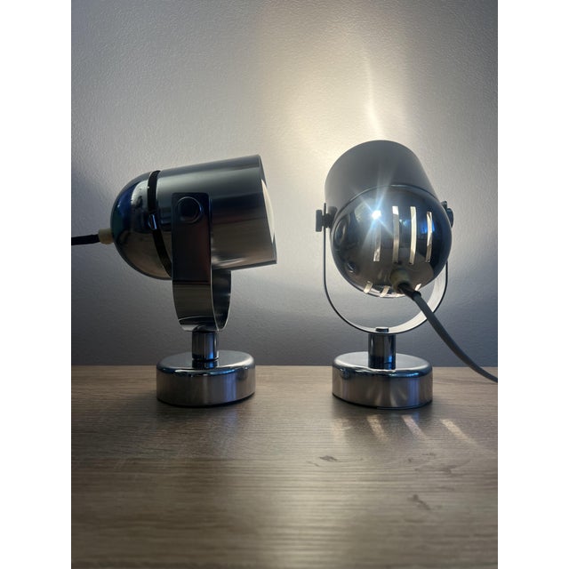 Metal Table Lamps by Stanislav Indra for Combi Lux, 1970s, Set of 2 For Sale - Image 7 of 8