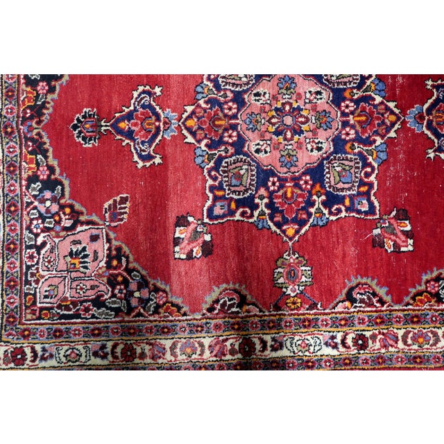 1920s, Antique Persian Kazvin Handmade Rug 4.4' X 5.9' For Sale - Image 12 of 14