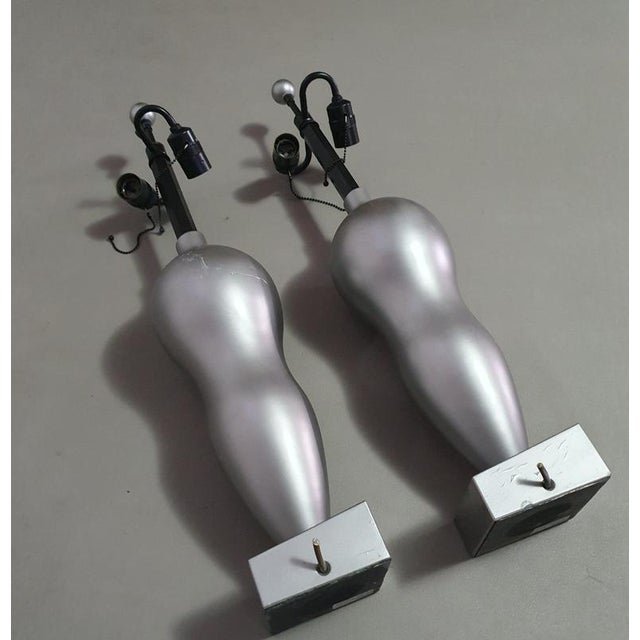 Metal Donghia Lamps by John Hutton, Set of 2 For Sale - Image 7 of 18