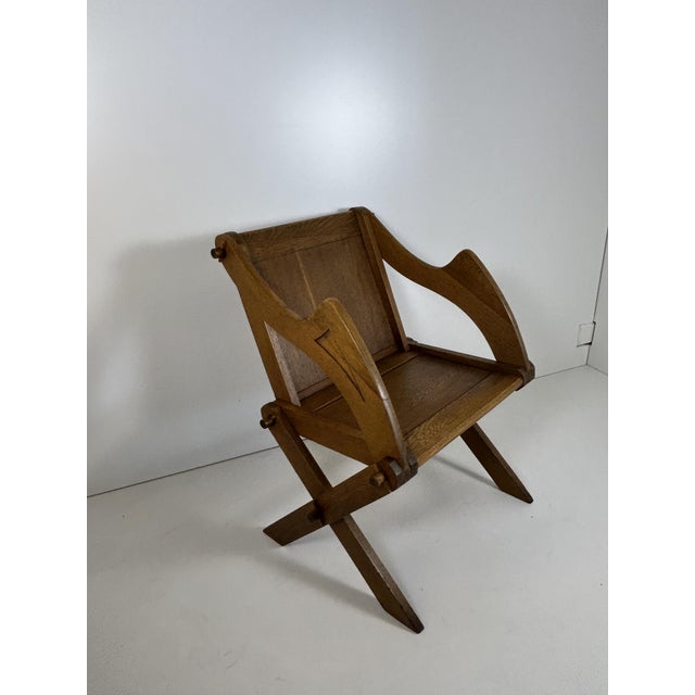 Glastonbury Art & Craft Armchair, England, 1890 For Sale - Image 3 of 10