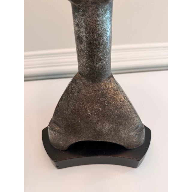 Postmodern Oversized Vintage Chapman Sculptural Faux Stone Table Lamp For Sale - Image 3 of 11