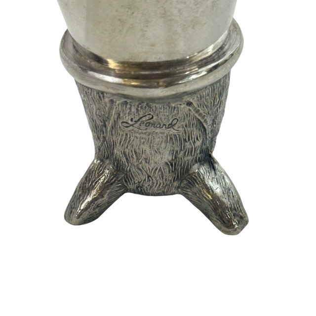 Vintage Silverplate Foxhead Stirrup Cup For Sale - Image 9 of 12