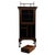 An elegant early 20th-century English display cabinet, finely crafted from mahogany and distinguished by its unusual...