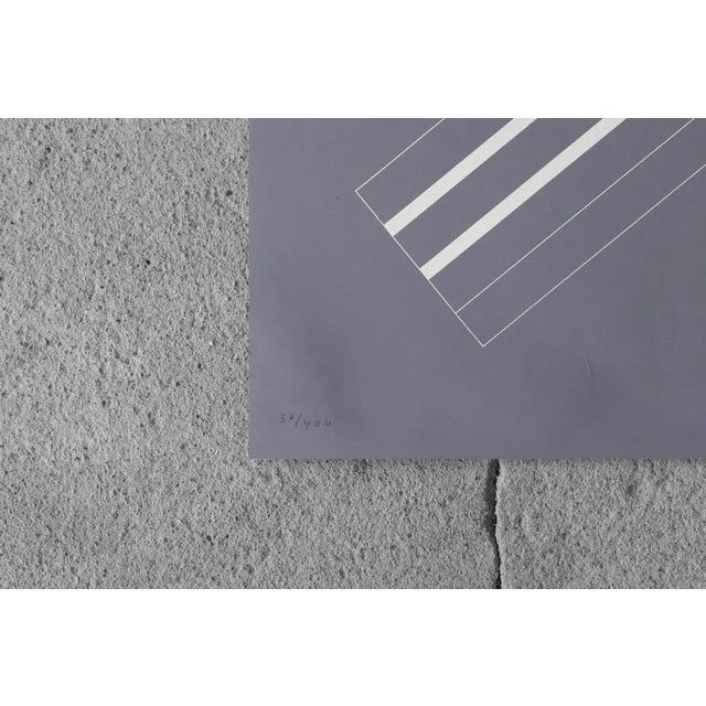 Mid-Century Modern Eskil Hansson, Composition, Color Lithograph, 1976 For Sale - Image 3 of 7