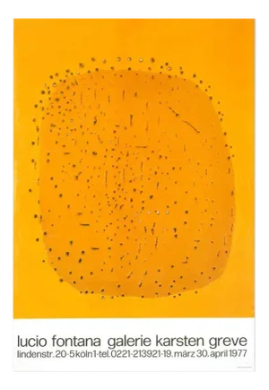 Lucio Fontana, Orange, 1977, Large Lithographic Poster
