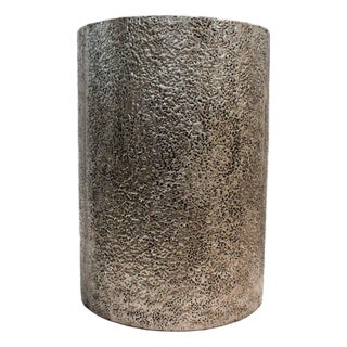 Side Table Silver and Black Modern For Sale