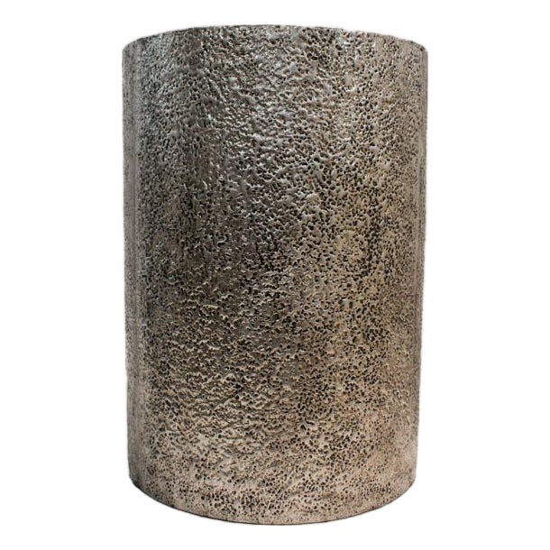 Side Table Silver and Black Modern For Sale