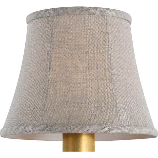 Traditional Visual Comfort Signature 6" Natural Linen Bell Empire Shade For Sale - Image 3 of 3