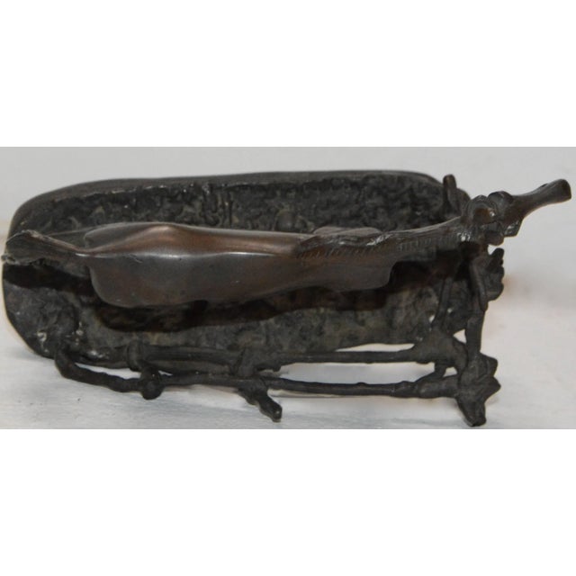 1960s Cast Metal Horse With Rambling Fence For Sale - Image 5 of 7
