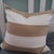Contemporary Ryan Studio 22 X 22 Pillow Ivory Taupe Striped Linen Feather/Down Insert Usa For Sale - Image 3 of 5