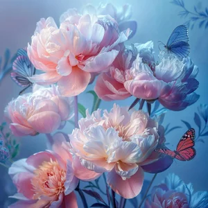 "Butterfly Garden 15" Contemporary Original Still Life Photograph by Michael Filonow