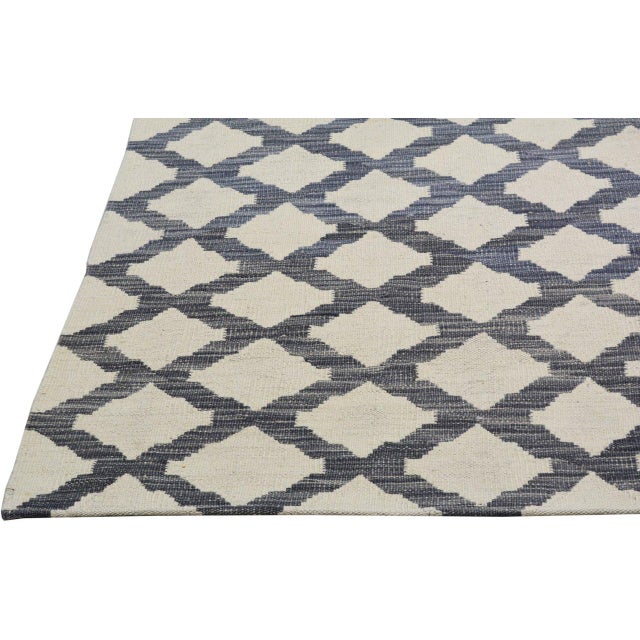 Islamic Afghan Flatweave Rug 6'x7'7'' For Sale - Image 3 of 5