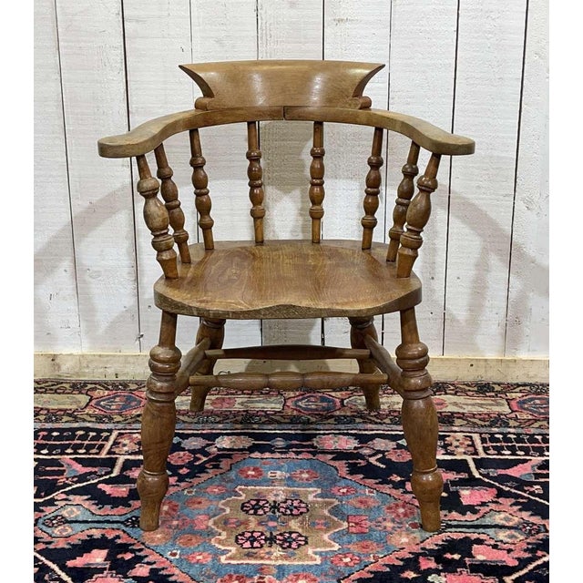 Antique English Rustic Armchair in Elm and Beech, 1800s For Sale - Image 13 of 16