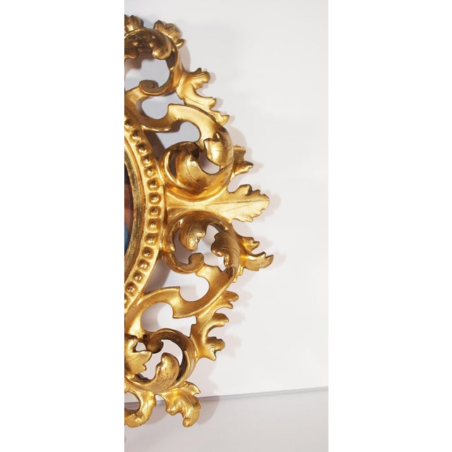 Italian Antique Italian Hand Painted Madonna Della Seggiola Tile in Gold Gilt Frame For Sale - Image 3 of 7