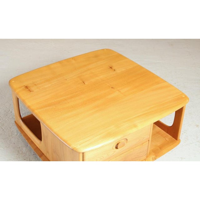 Mid-Century Pandora's Box Side Table in Beech and Elm from Ercol, 1970s For Sale - Image 8 of 13