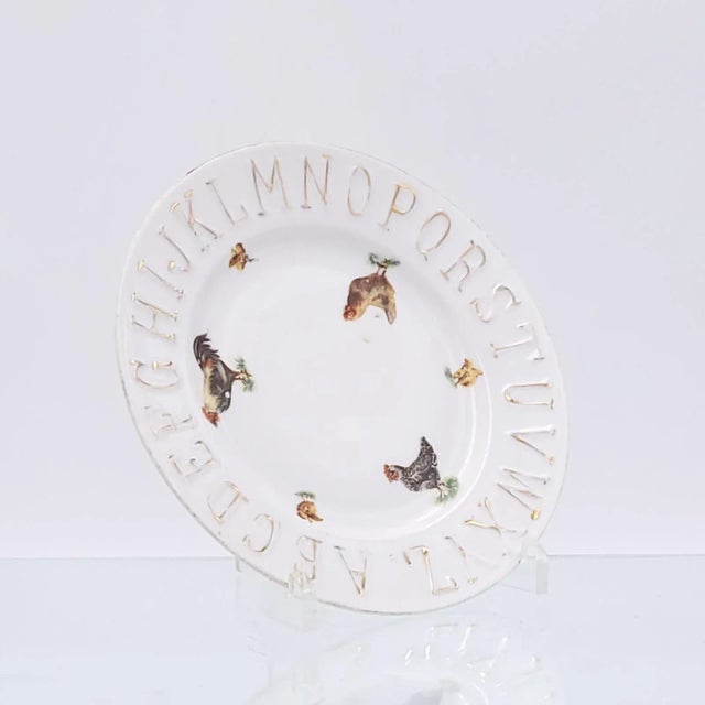 French Circa 1870 Paris Porcelain Child's Dish, France For Sale - Image 3 of 6