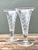 Vintage Etched Glass Trumpet Vases - A Pair For Sale - Image 10 of 12