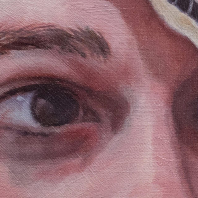 Early 21st Century The Sun's Shade by Shaina Craft | Oil on wood panel close-up of a person's eye and face For Sale - Image 5 of 5