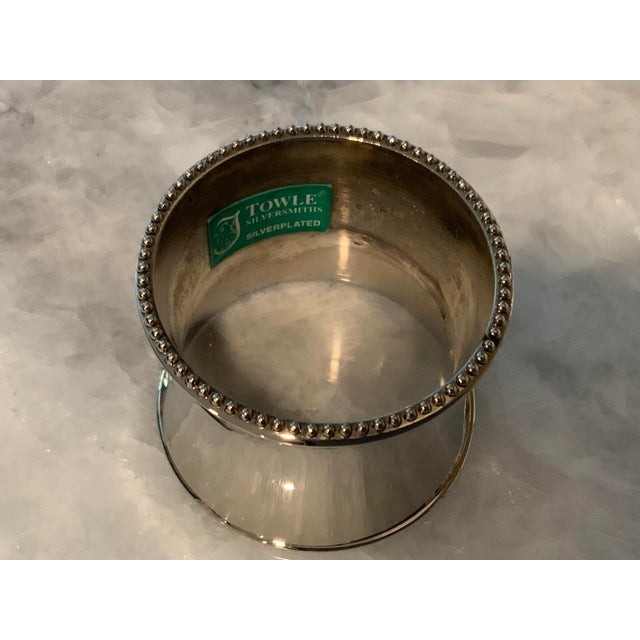 Mid 20th Century Towle Silverplate Napkin Rings in Original Box- Set of 4 For Sale In New York - Image 6 of 9