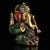 Art Deco Brass Inlaid Ganesha Statue With Coral and Turquoise For Sale - Image 3 of 8