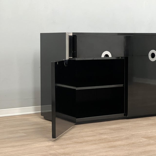 Mid-Century Modern Vintage Lacquered Sideboard Cabinet by Mario Sabot, 1970s For Sale - Image 3 of 10