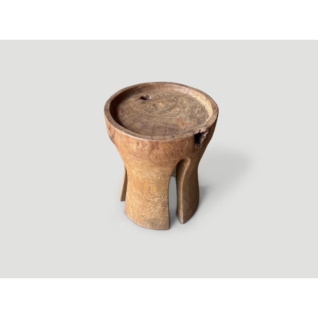 Andrianna Shamaris Teak Wood Tray Style Side Table For Sale In New York - Image 6 of 6