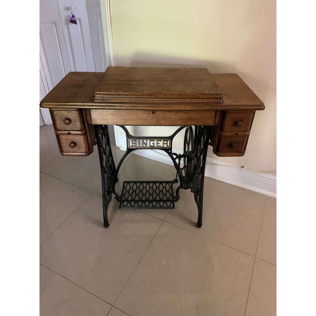 Spectacular antique sewing machine—an original Singer—purchased in Chicago in the early 20th century.