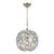 Modern Shell & Crystal Pendant Orb Chandelier For Sale