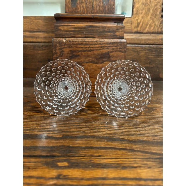 I love hobnail glass and sadly nobody manufactures it anymore. This pair of Hobnail glass tapered candle stick holders are...