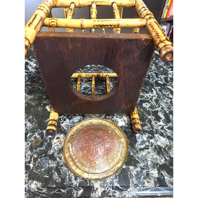 19th Century Antique English Victorian Burnt Bamboo Umbrella/Cane Stand Circa 1890 For Sale - Image 11 of 11