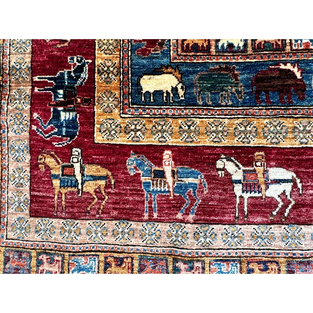 Camel Hand-Knotted Afghan Sultanabad Chobi Wool Area Rug - 8'11" X 12'0" For Sale - Image 8 of 13