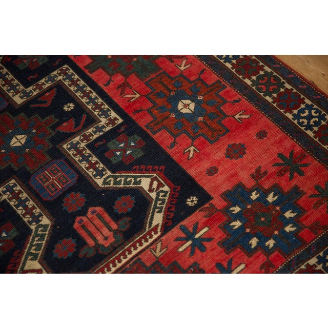 1920s Antique Persian Northwest Stepped Medallion Wool Rug For Sale - Image 9 of 12
