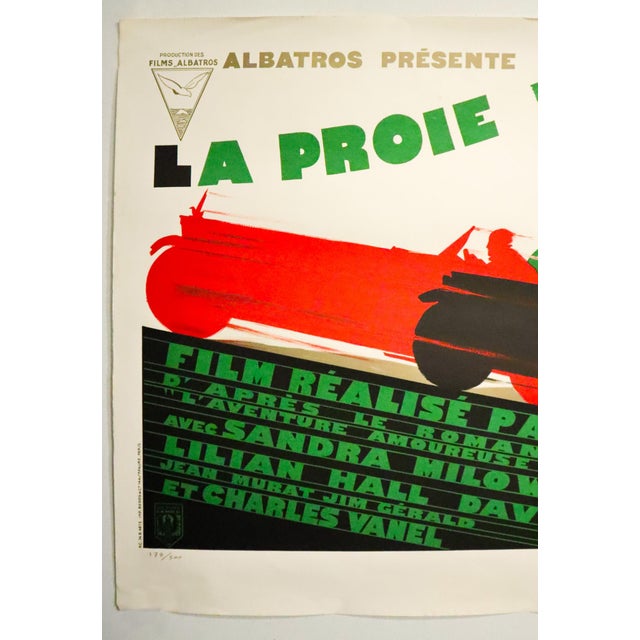 Date: 1926 Size: 31.5 x 23 inches Artist: Jean A. Mercier La Proie du vent (The Prey of the Wind) is a 1926 French silent...