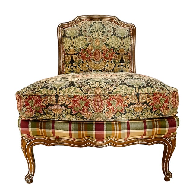 Pair of oversized slipper chairs by American maker Wesley Hall exemplifies the 'more is more' maximalist aesthetic....