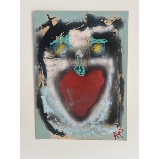 ArpVerdeacqua, Screaming Heart, 2020, Acrylic on Canvas For Sale - Image 4 of 6