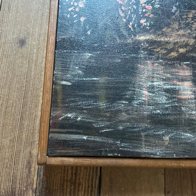 1990’s Original Impressionist Forest Stream Landscape Painting For Sale - Image 4 of 6