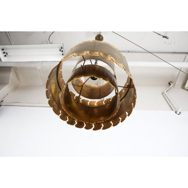 Metal 1970s Svend Aage Holm Sorensen Brass Pendant Light For Sale - Image 7 of 10