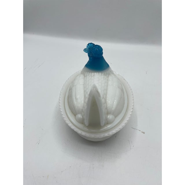 Vintage Milk Glass Hen on Nest For Sale In Boston - Image 6 of 10