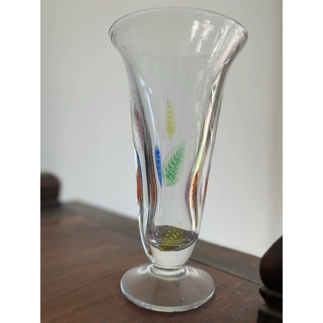 Late 20th Century Dansk Burchetta Bubble Leaf Glass Vase For Sale - Image 10 of 10