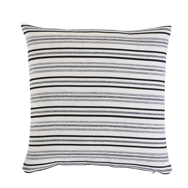 Contemporary Schumacher Poplar Indoor & Outdoor 20" Pillow in Carbon For Sale - Image 3 of 3