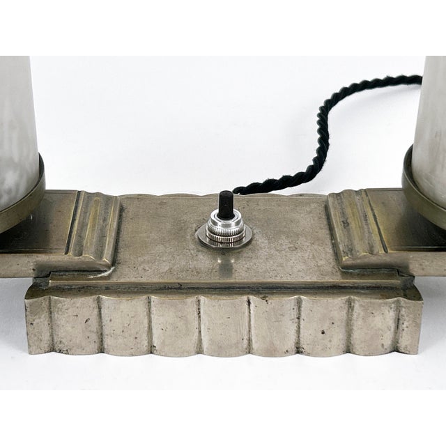 Art Deco Brass and Glass Table Lamp, France, 1920s For Sale - Image 18 of 18