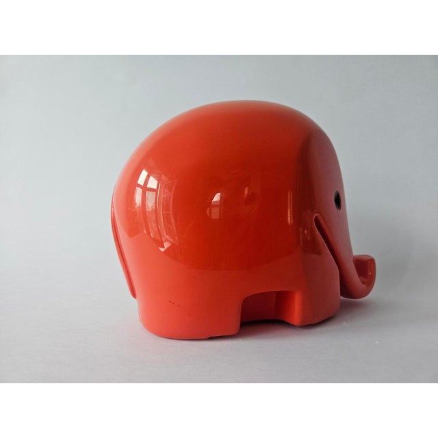 Plastic XMidcentury Money Box Elephant, Designed attributed to Luigi Colani, Drumbo, 1970s For Sale - Image 7 of 11