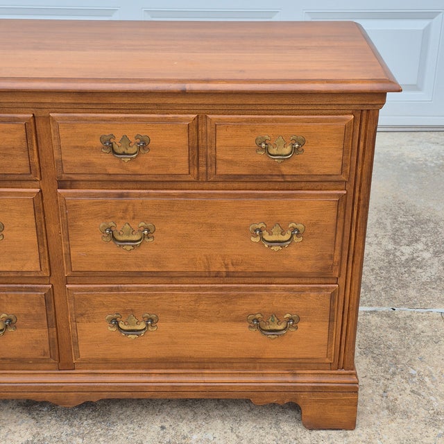 Mid 20th Century Mid-20th Century Signed Heywood Wakefield Maple 6-Drawer Dresser For Sale - Image 5 of 16