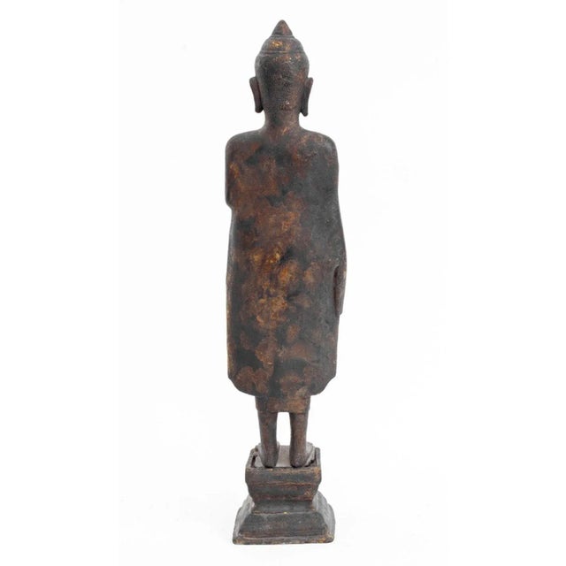 Early 20th Century Southeast Asian Standing Buddha Bronze Sculpture For Sale - Image 5 of 7