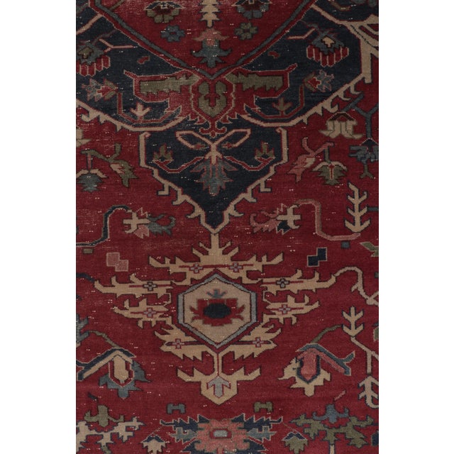 Textile Oversized Vintage Turkish Anatolian Floral Medallion Wool Rug by Rug & Kilim, 1950-1959 For Sale - Image 7 of 11