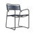 Brown Jordan Walter Lamb Aluminum Arm Chair, Textured Pewter frame with Marine fabric For Sale - Image 13 of 13