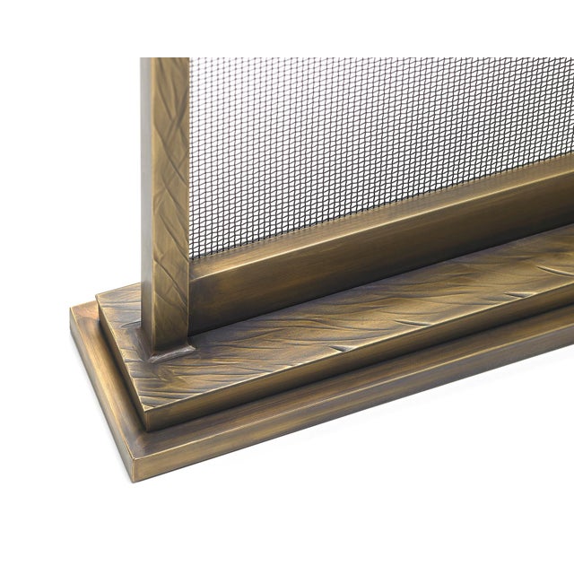 Not Yet Made - Made To Order Tobacco August Fireplace Screen Iron For Sale - Image 5 of 9
